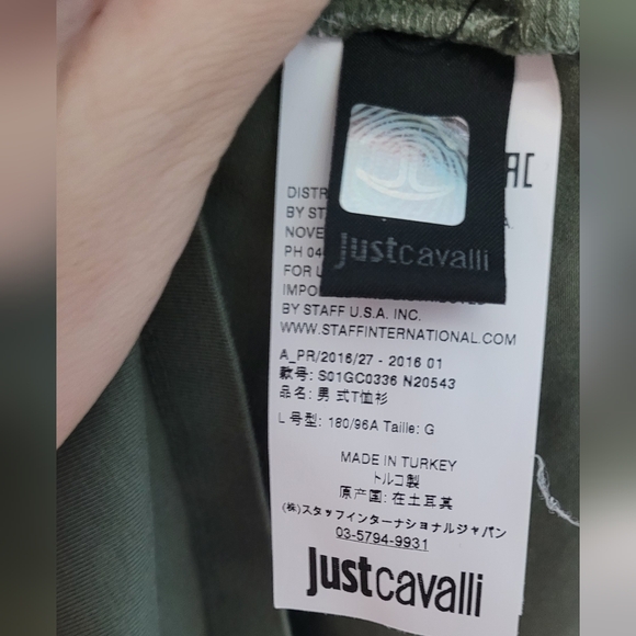 ❤️HOST PICK❤️Euc AUTH mens Roberto Cavalli Just Cavalli tshirt size L - Picture 7 of 9